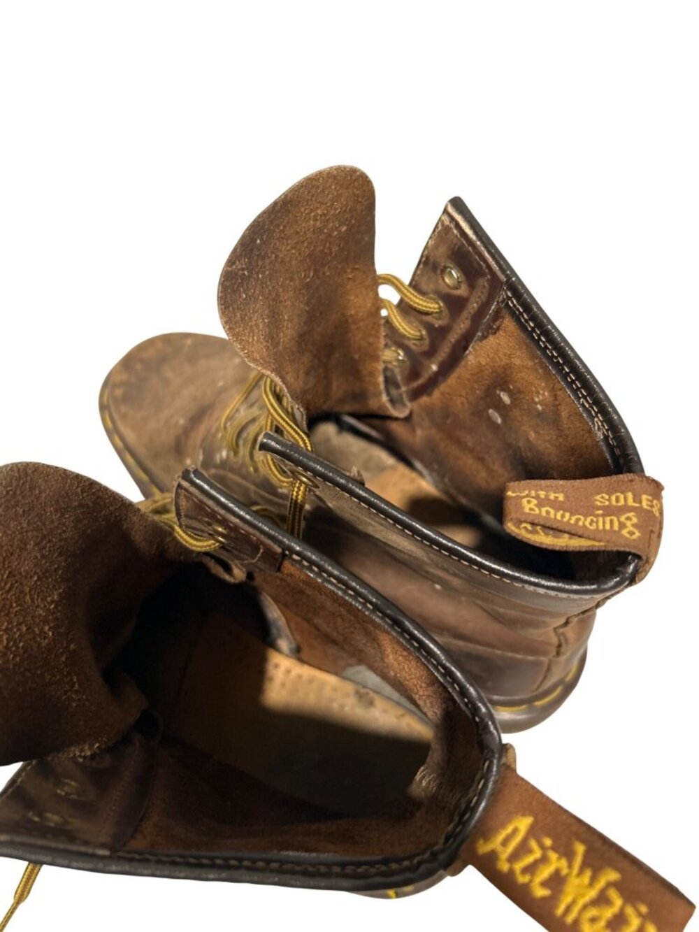 Dr. Martens Brown Leather AirWair 1460 Boots Size 5 Distressed Look Durable Sole - Picture 4 of 8
